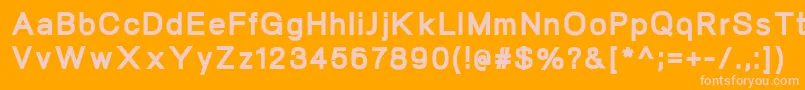 NeogramHeavy Font – Pink Fonts on Orange Background