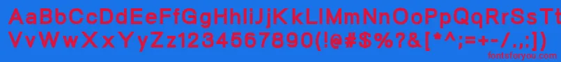 NeogramHeavy Font – Red Fonts on Blue Background