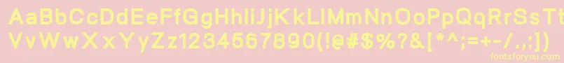 NeogramHeavy Font – Yellow Fonts on Pink Background