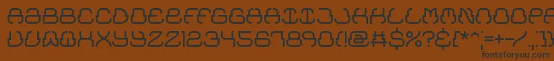 フォントUpraise – 黒い文字が茶色の背景にあります