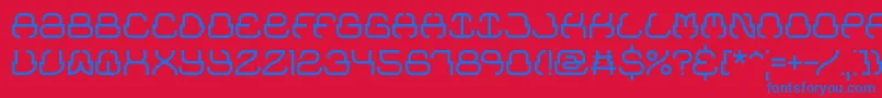 フォントUpraise – 赤い背景に青い文字