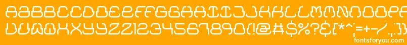 フォントUpraise – オレンジの背景に白い文字