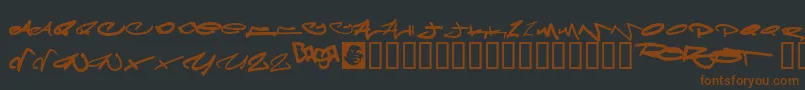 Meglaphoid Font – Brown Fonts on Black Background