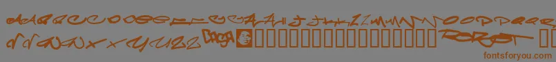 Meglaphoid Font – Brown Fonts on Gray Background