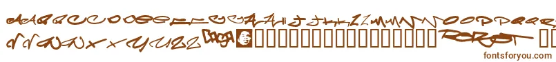 Шрифт Meglaphoid – коричневые шрифты на белом фоне