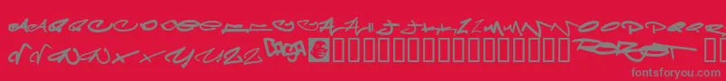 Meglaphoid Font – Gray Fonts on Red Background
