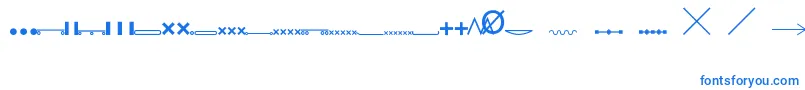 fuente EsriMil2525cModifiers – Fuentes Azules Sobre Fondo Blanco