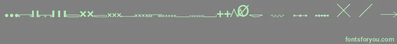EsriMil2525cModifiers-fontti – vihreät fontit harmaalla taustalla