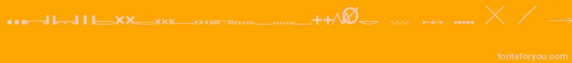 EsriMil2525cModifiers-Schriftart – Rosa Schriften auf orangefarbenem Hintergrund