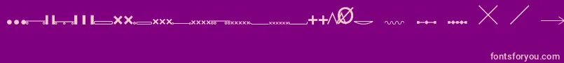 EsriMil2525cModifiers Font – Pink Fonts on Purple Background