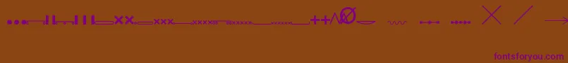 Fonte EsriMil2525cModifiers – fontes roxas em um fundo marrom