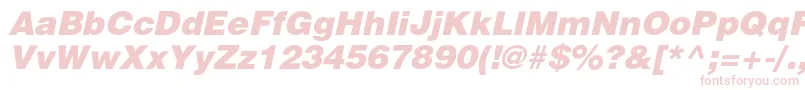 HeliosblackcItalic Font – Pink Fonts on White Background