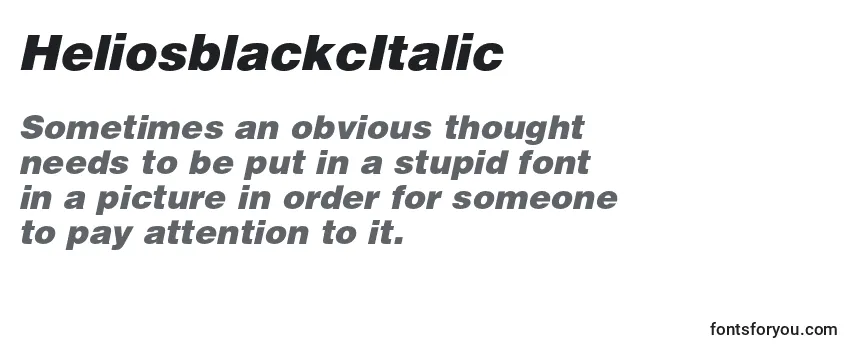 HeliosblackcItalic Font