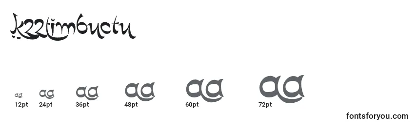K22Timbuctu (61858) Font Sizes