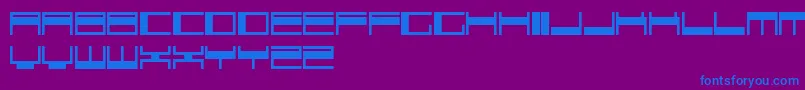 VokerRegularUpdateSoloLetrasParaDafont Font – Blue Fonts on Purple Background