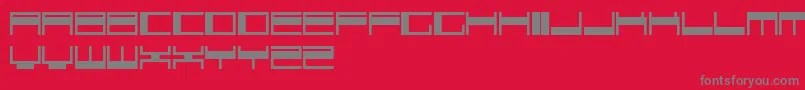 VokerRegularUpdateSoloLetrasParaDafont Font – Gray Fonts on Red Background