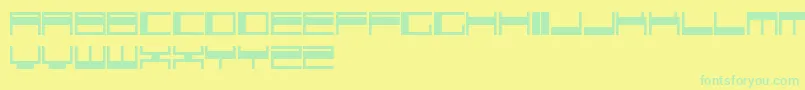 VokerRegularUpdateSoloLetrasParaDafont Font – Green Fonts on Yellow Background