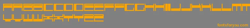 VokerRegularUpdateSoloLetrasParaDafont Font – Orange Fonts on Gray Background