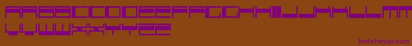 Шрифт VokerRegularUpdateSoloLetrasParaDafont – фиолетовые шрифты на коричневом фоне