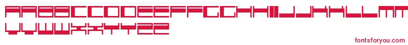 フォントVokerRegularUpdateSoloLetrasParaDafont – 白い背景に赤い文字