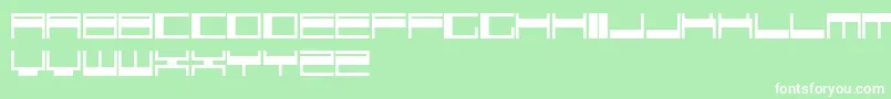 VokerRegularUpdateSoloLetrasParaDafont Font – White Fonts on Green Background