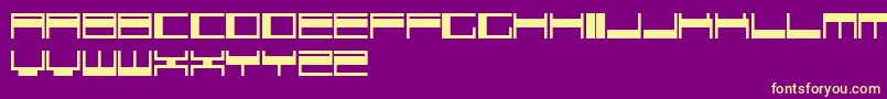 VokerRegularUpdateSoloLetrasParaDafont Font – Yellow Fonts on Purple Background