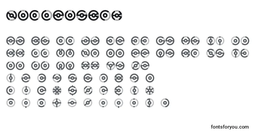 Schriftart NucleusBrk – Alphabet, Zahlen, spezielle Symbole