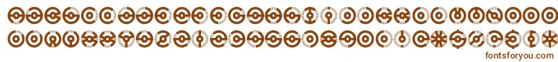 Шрифт NucleusBrk – коричневые шрифты на белом фоне