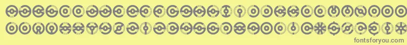 Weitere Informationen zur NucleusBrk-Schriftart NucleusBrk-Schriftart – Graue Schriften auf gelbem Hintergrund