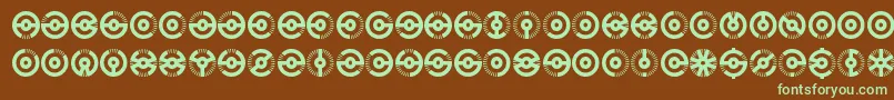 NucleusBrk Font – Green Fonts on Brown Background