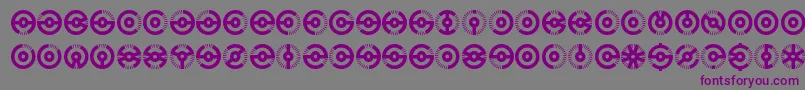 フォントNucleusBrk – 紫色のフォント、灰色の背景