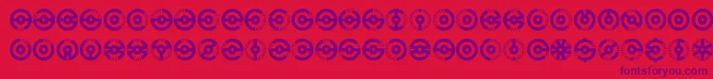 NucleusBrk-Schriftart – Violette Schriften auf rotem Hintergrund