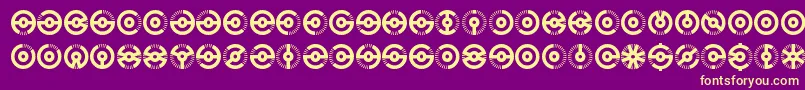 NucleusBrk Font – Yellow Fonts on Purple Background