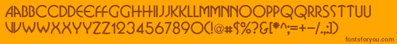 BusinkoRegular Font – Brown Fonts on Orange Background