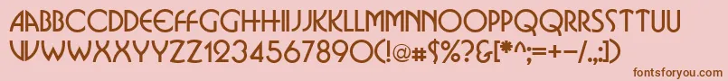 BusinkoRegular Font – Brown Fonts on Pink Background