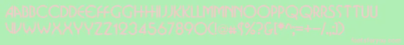 BusinkoRegular Font – Pink Fonts on Green Background