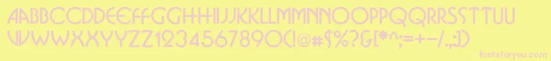 BusinkoRegular Font – Pink Fonts on Yellow Background