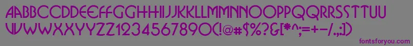 BusinkoRegular Font – Purple Fonts on Gray Background