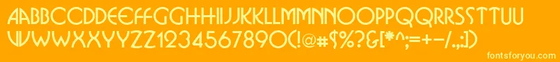 BusinkoRegular Font – Yellow Fonts on Orange Background