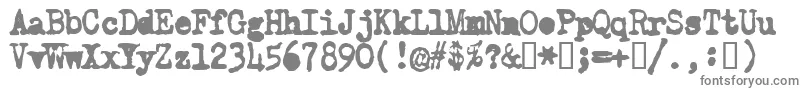 OldTypewriterSimplified-fontti – harmaat kirjasimet valkoisella taustalla
