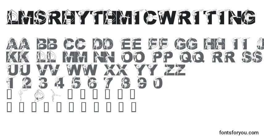 Шрифт LmsRhythmicWriting – алфавит, цифры, специальные символы