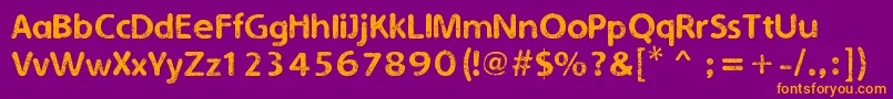 Eroded2Much Font – Orange Fonts on Purple Background