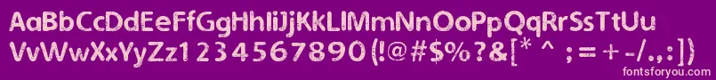 Eroded2Much Font – Pink Fonts on Purple Background