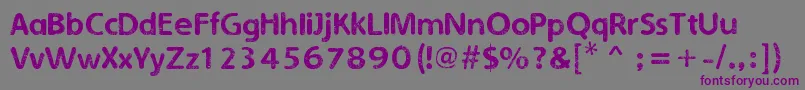 Eroded2Much Font – Purple Fonts on Gray Background