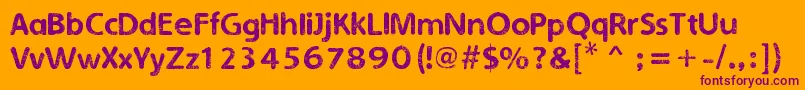 Eroded2Much Font – Purple Fonts on Orange Background