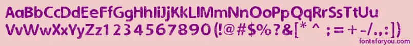 Eroded2Much Font – Purple Fonts on Pink Background
