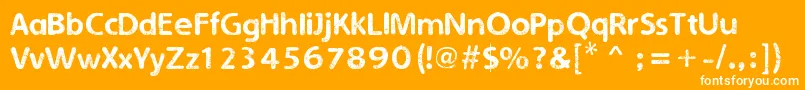 Eroded2Much Font – White Fonts on Orange Background