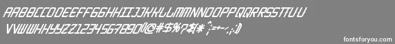 KitchencowboyItalic Font – White Fonts on Gray Background