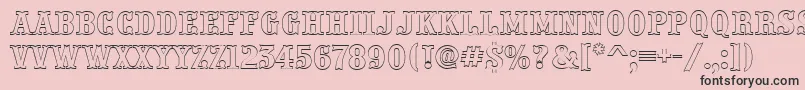 APresentumotl Font – Black Fonts on Pink Background