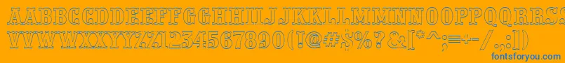 APresentumotl Font – Blue Fonts on Orange Background